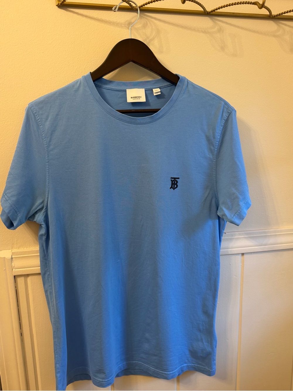 Burberry Sky Blue Short Sleeve Logo T‑Shirt